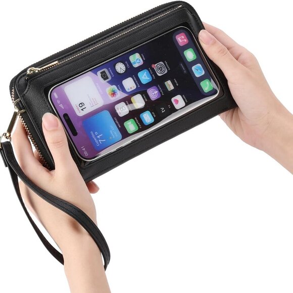 Phone Purse Crossbody Bags for Women Small Travel Wallet Touch Screen RFID Block - Picture 2 of 7